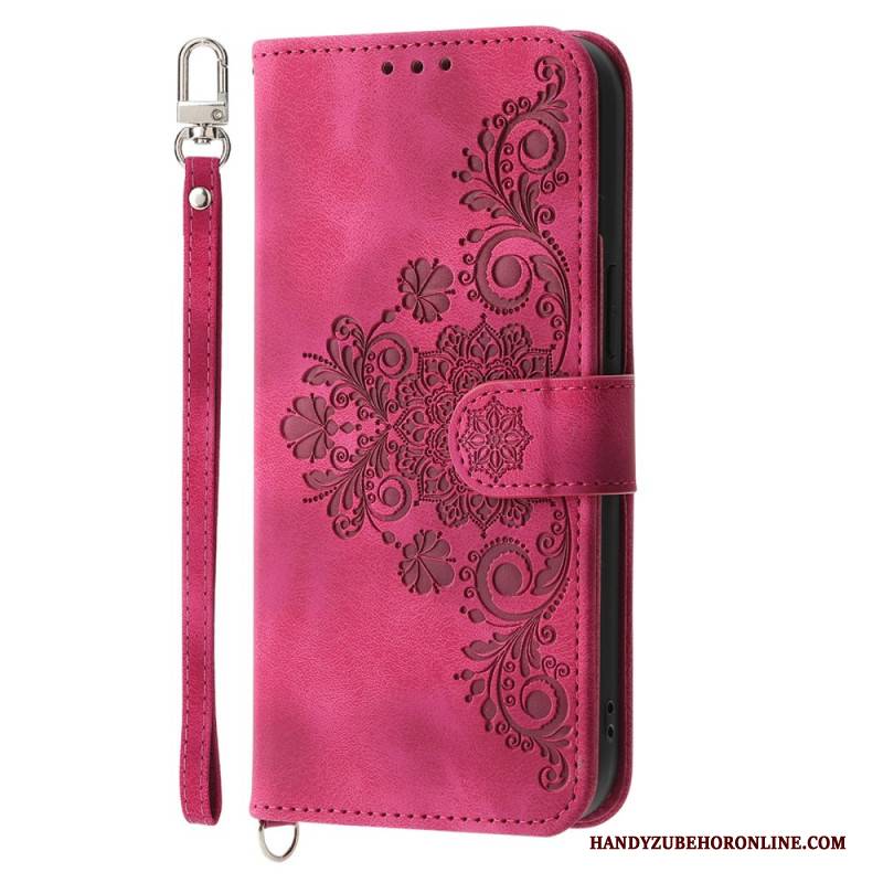 Lederhüllen Samsung Galaxy S25 5g Handyhülle Riemen Mit Spitzendesign