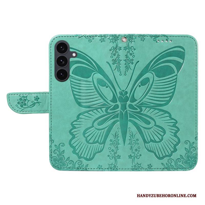 Lederhüllen Samsung Galaxy S25 Fe Grafischer Schmetterling