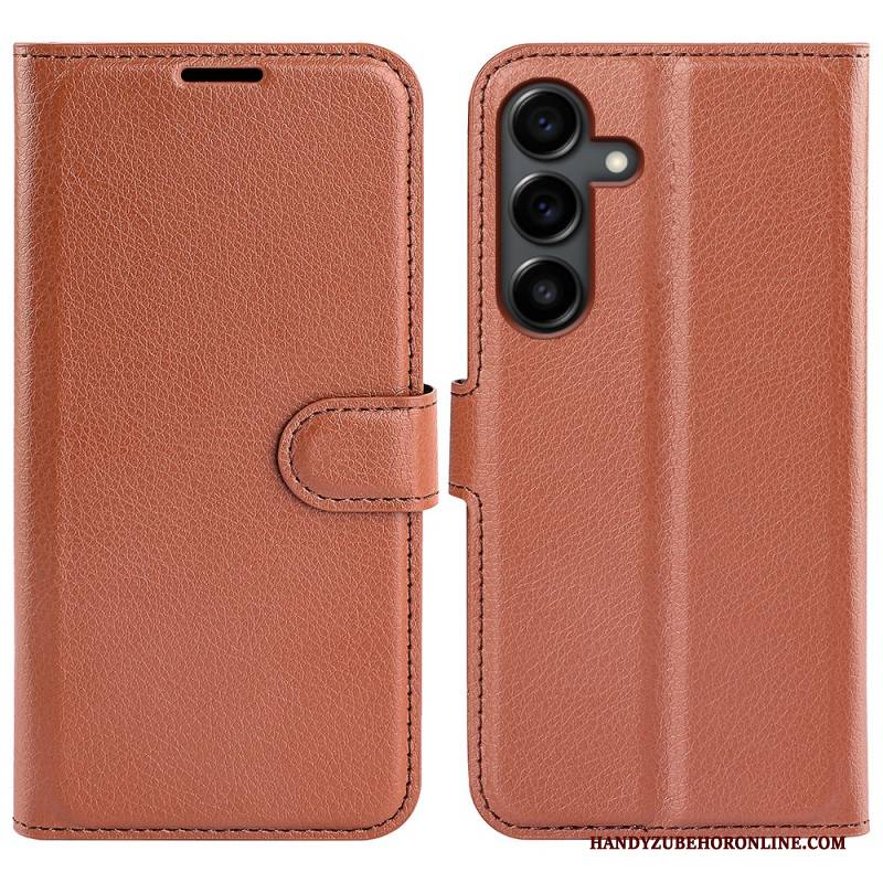 Lederhüllen Samsung Galaxy S25 Fe Kunstleder In Litschi-optik