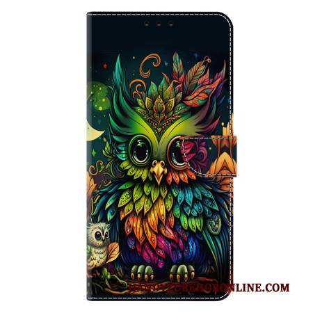 Lederhüllen Samsung Galaxy S25 Plus 5g Bunte Eule