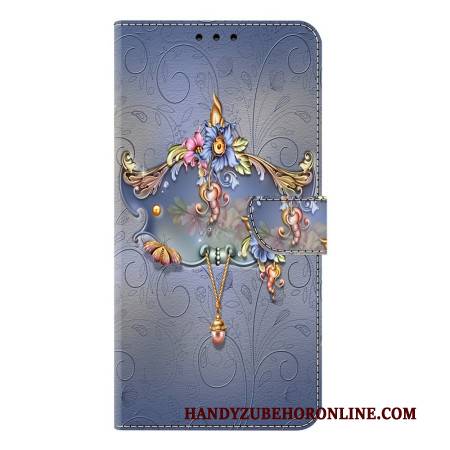 Lederhüllen Samsung Galaxy S25 Plus 5g Gravierte Blumen