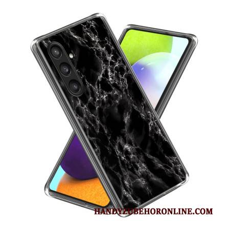 Lederhüllen Samsung Galaxy S25 Plus 5g Handyhülle Schwarzer Marmor