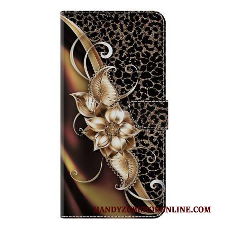 Lederhüllen Samsung Galaxy S25 Plus 5g Metallische Blumen