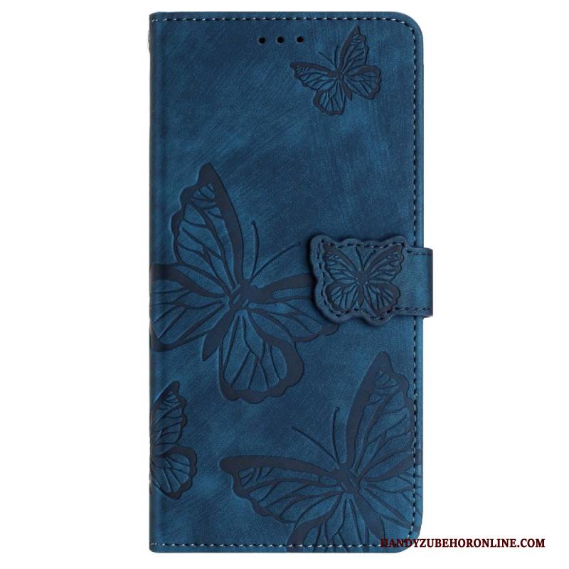 Lederhüllen Samsung Galaxy S25 Ultra 5g Handyhülle Schmetterlinge In Wildlederoptik