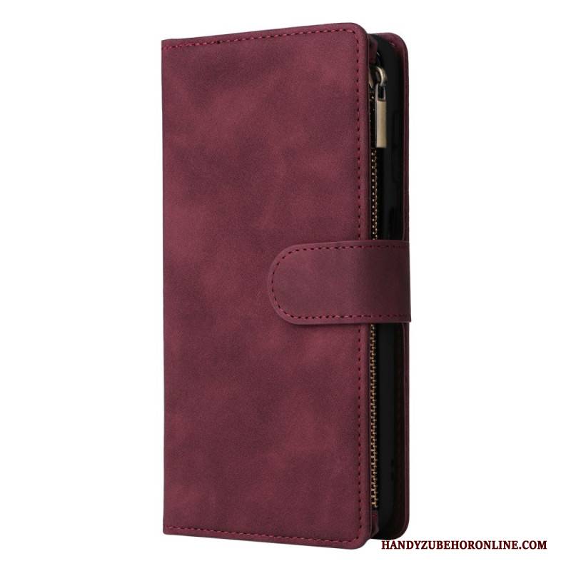 Lederhüllen Samsung Galaxy S26 Geldbörse Mit Reißverschluss In Wildlederoptik