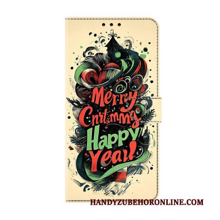 Lederhüllen Samsung Galaxy S26 Handyhülle Weihnachts-graffiti