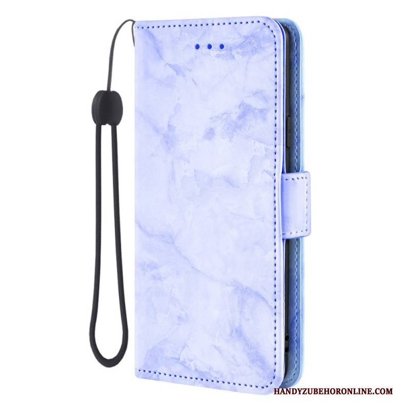 Lederhüllen Samsung Galaxy S26 Marmormuster Und Doppelverschluss