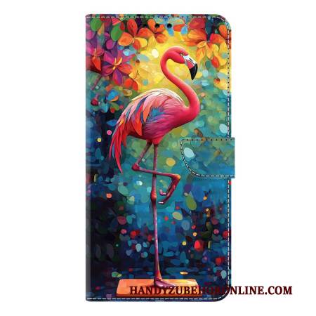 Lederhüllen Samsung Galaxy S26 Plus Handyhülle Flamingo-kunst