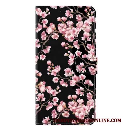 Lederhüllen Samsung Galaxy S26 Plus Pfirsichblüten