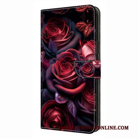 Lederhüllen Samsung Galaxy S26 Plus Schwarze Rose