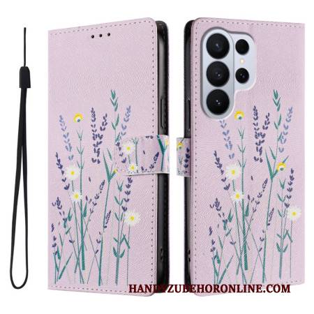 Lederhüllen Samsung Galaxy S26 Ultra Handyhülle Lavendel