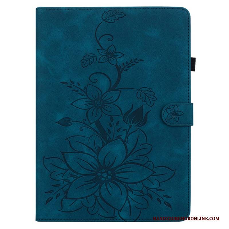 Lederhüllen Samsung Galaxy Tab S10 Plus Handyhülle Lilie