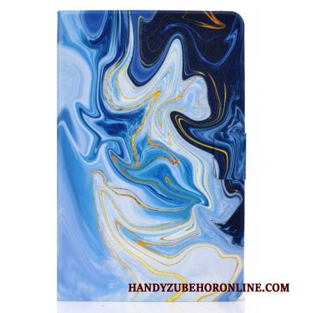 Lederhüllen Samsung Galaxy Tab S11 Handyhülle Blauer Marmor