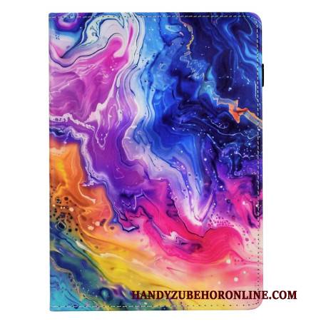 Lederhüllen Samsung Galaxy Tab S11 Handyhülle Bunter Marmor