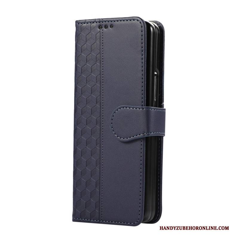 Lederhüllen Samsung Galaxy Z Fold 7 Geprägtes Muster Mit Trageriemen