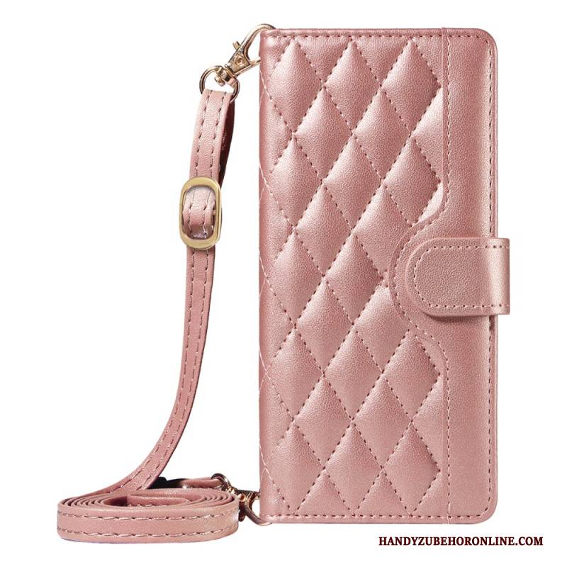 Lederhüllen Sony Xperia 1 Vii Gesteppt Mit Riemen Und Schulterriemen