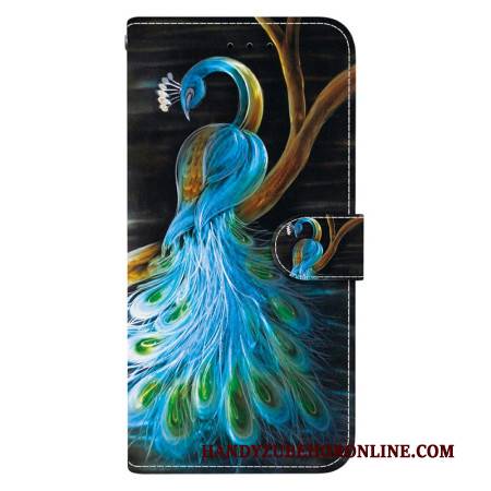 Lederhüllen Sony Xperia 10 Vii Pfau