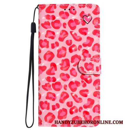 Lederhüllen Xiaomi 15 3d-rosa-leopardenmuster