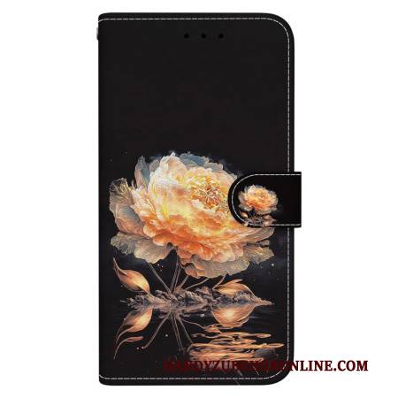 Lederhüllen Xiaomi 15 Goldene Pfingstrose