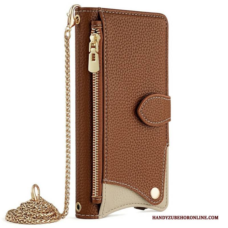Lederhüllen Xiaomi 15 Handyhülle Brieftasche Und Kette
