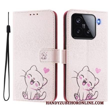Lederhüllen Xiaomi 15 Kätzchenmotiv