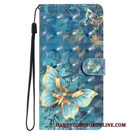 Lederhüllen Xiaomi 15 Pro 3d-schmetterlinge