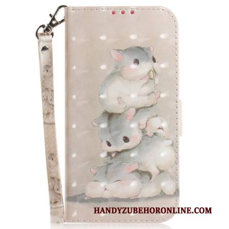 Lederhüllen Xiaomi 15 Pro Handyhülle Hamsterarmband