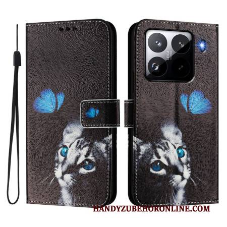Lederhüllen Xiaomi 15 Pro Schmetterling Und Katze