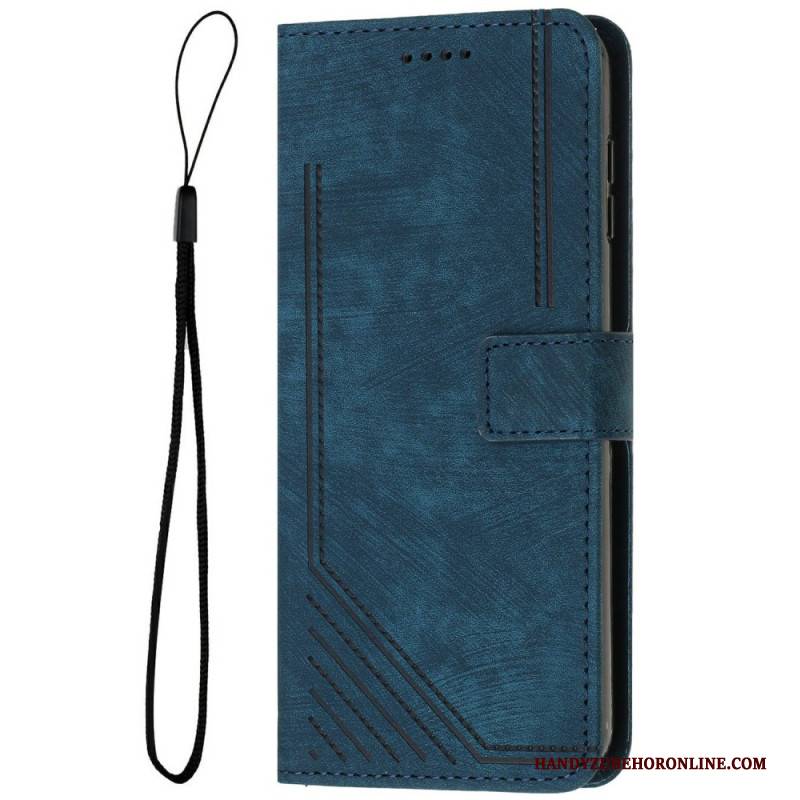 Lederhüllen Xiaomi 15 Ultra Handyhülle Linien-design