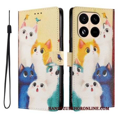 Lederhüllen Xiaomi 15t Pro Bunte Katzen