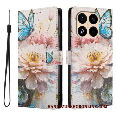 Lederhüllen Xiaomi 15t Pro Handyhülle Blume Und Schmetterling