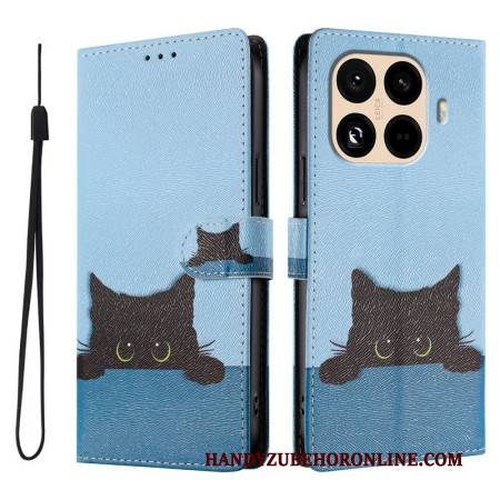 Lederhüllen Xiaomi 15t Pro Handyhülle Schwarze Katze