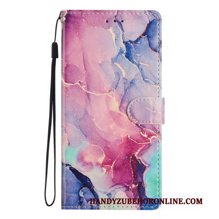 Lederhüllen Xiaomi 15t Pro Rosa-grüner Marmor