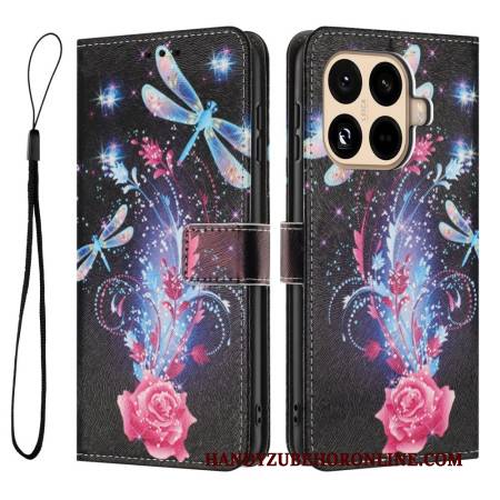 Lederhüllen Xiaomi 15t Pro Rose Und Libellen