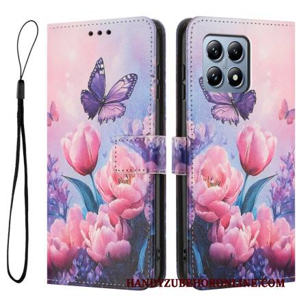 Lederhüllen Xiaomi 15t Rosa Tulpen