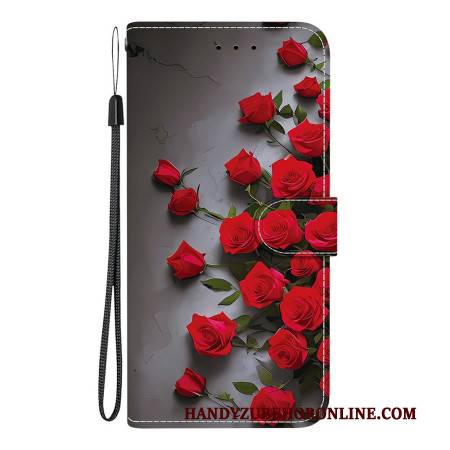 Lederhüllen Xiaomi 15t Rote Rosen