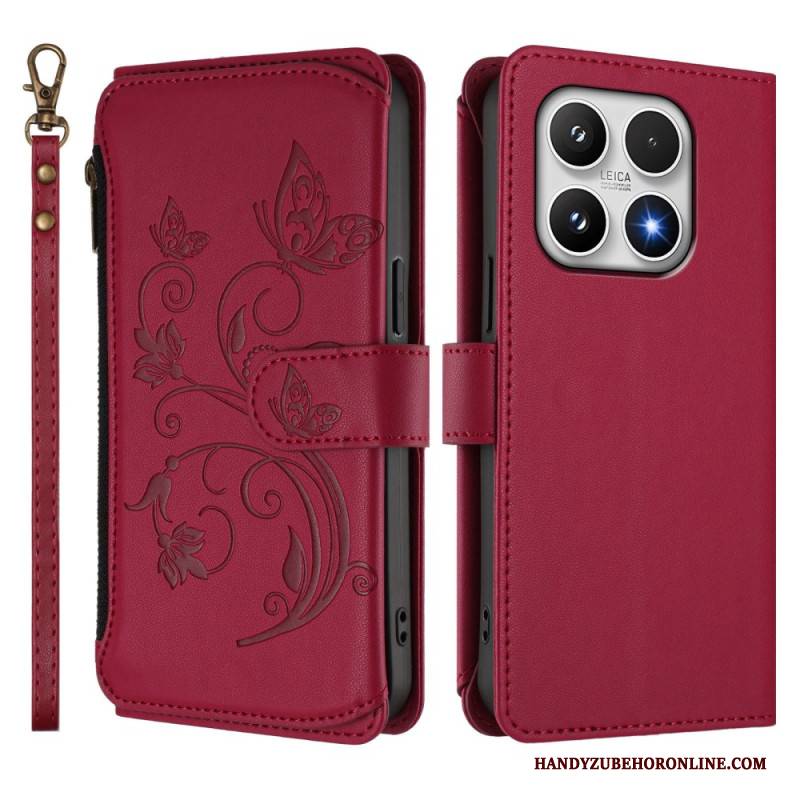Lederhüllen Xiaomi 17 Handyhülle Geldbörse Mit Blumenmuster