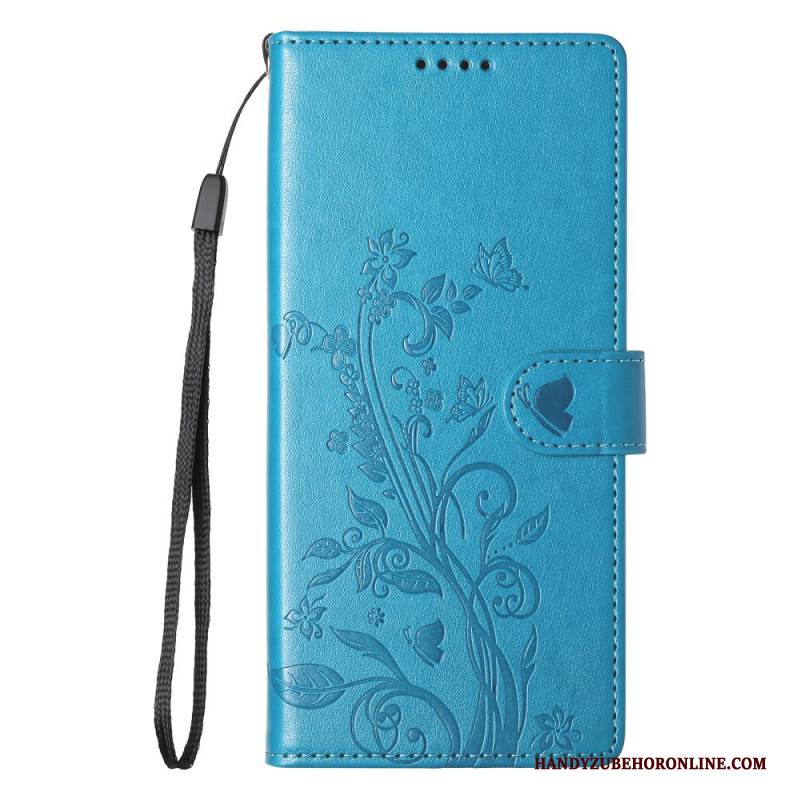 Lederhüllen Xiaomi 17 Pro Handyhülle Blumen-schmetterlingsmuster