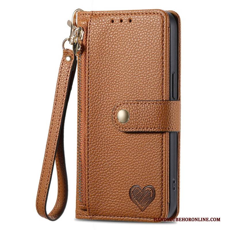 Lederhüllen Xiaomi 17 Pro Handyhülle Rfid-blockierendes Herzdesign