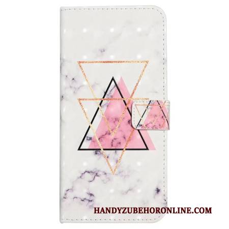Lederhüllen Xiaomi 17 Pro Max Handyhülle Dreieckiger Marmor