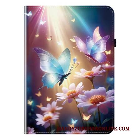 Lederhüllen Xiaomi Pad 7 / 7 Pro Handyhülle Leuchtende Schmetterlinge
