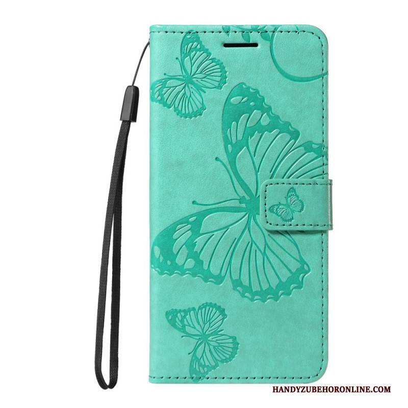 Lederhüllen Xiaomi Redmi Note 14 4g Handyhülle Riesige Schmetterlinge