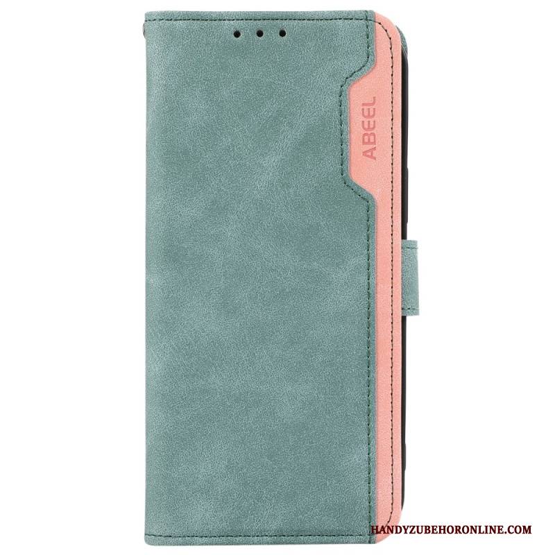 Lederhüllen Xiaomi Redmi Note 14 4g Zweifarbiges Abeel