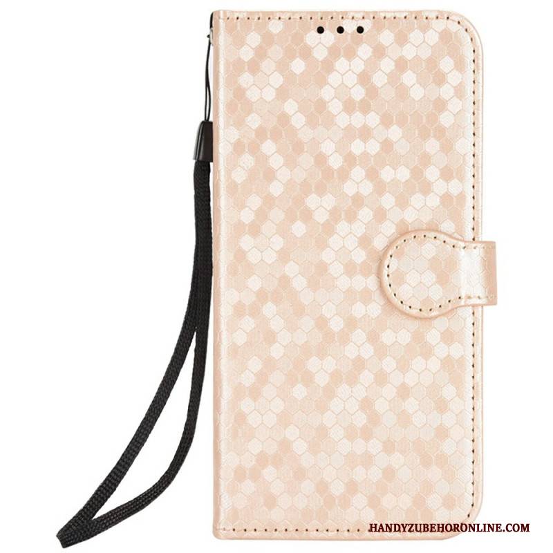 Lederhüllen Xiaomi Redmi Note 14 5g Glänzende Spikes Mit Trageband