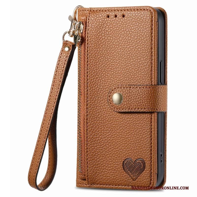 Lederhüllen Xiaomi Redmi Note 14 5g Rfid Mit Geldbörse Und Rfid-reißverschlusstasche