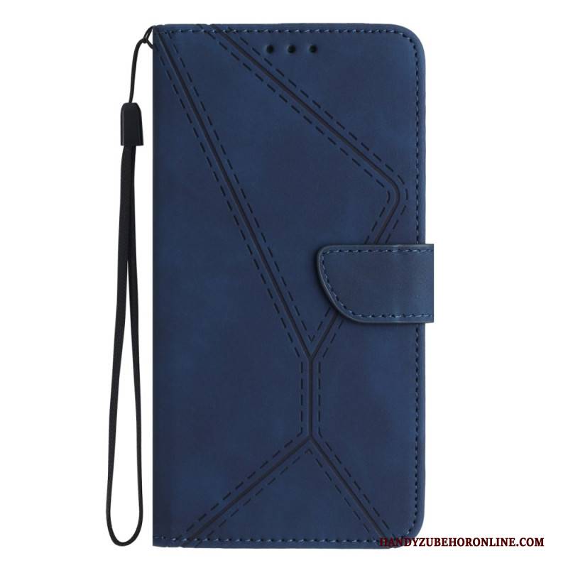 Lederhüllen Xiaomi Redmi Note 14 5g Riemenlinien Griffe