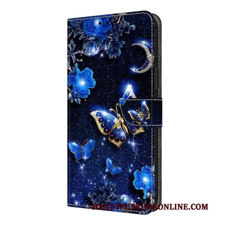 Lederhüllen Xiaomi Redmi Note 14 Pro 4g Glänzende Schmetterlinge