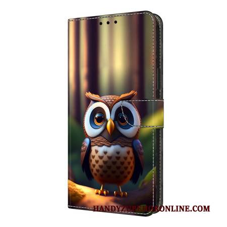 Lederhüllen Xiaomi Redmi Note 14 Pro 4g Handyhülle Braune Eule