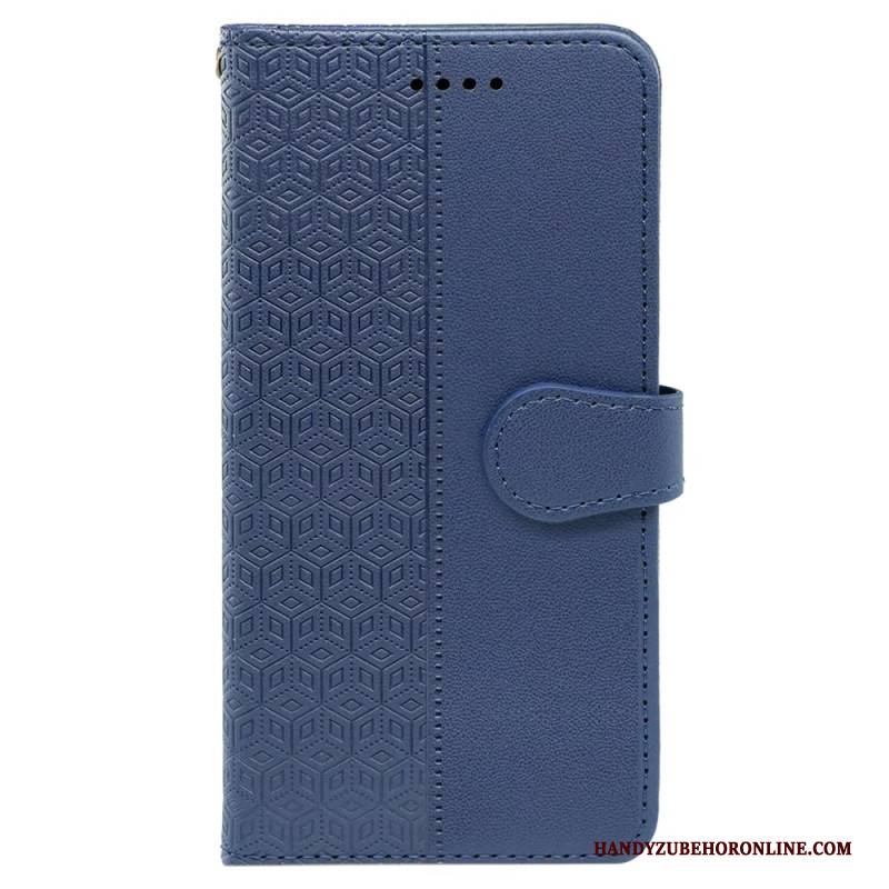 Lederhüllen Xiaomi Redmi Note 14 Pro 4g Handyhülle Würfelbordüre Und Riemen