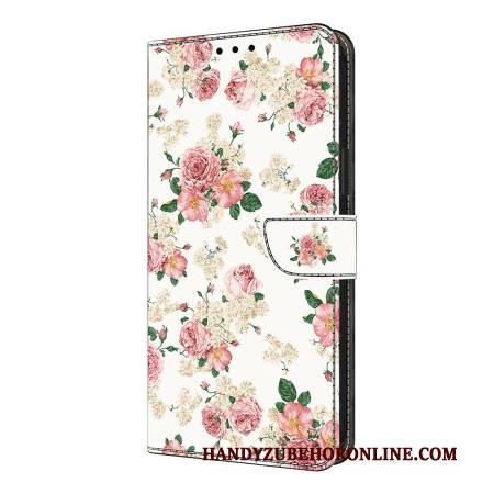 Lederhüllen Xiaomi Redmi Note 14 Pro 4g Pfingstrosen